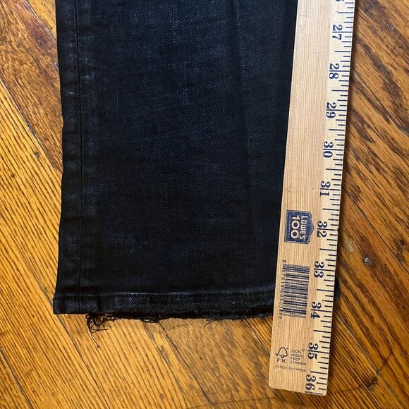 Purple Brand P001 Slim Fit Jeans Men's Size 40x34 Black Denim Frayed Hem - Picture 8 of 13